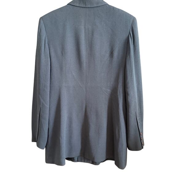 90s Vintage CYNTHIA STEFFE | Navy Blue Button detail Crepe Blazer | Size 14 - Picture 2 of 5